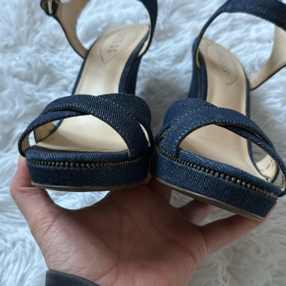 GUESS Denim Wedge Shoes - Picture 8 of 14